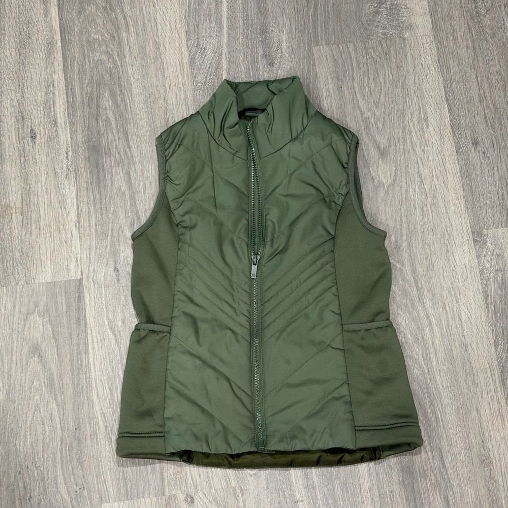 All in Motion Girls Olive Quilted Vest